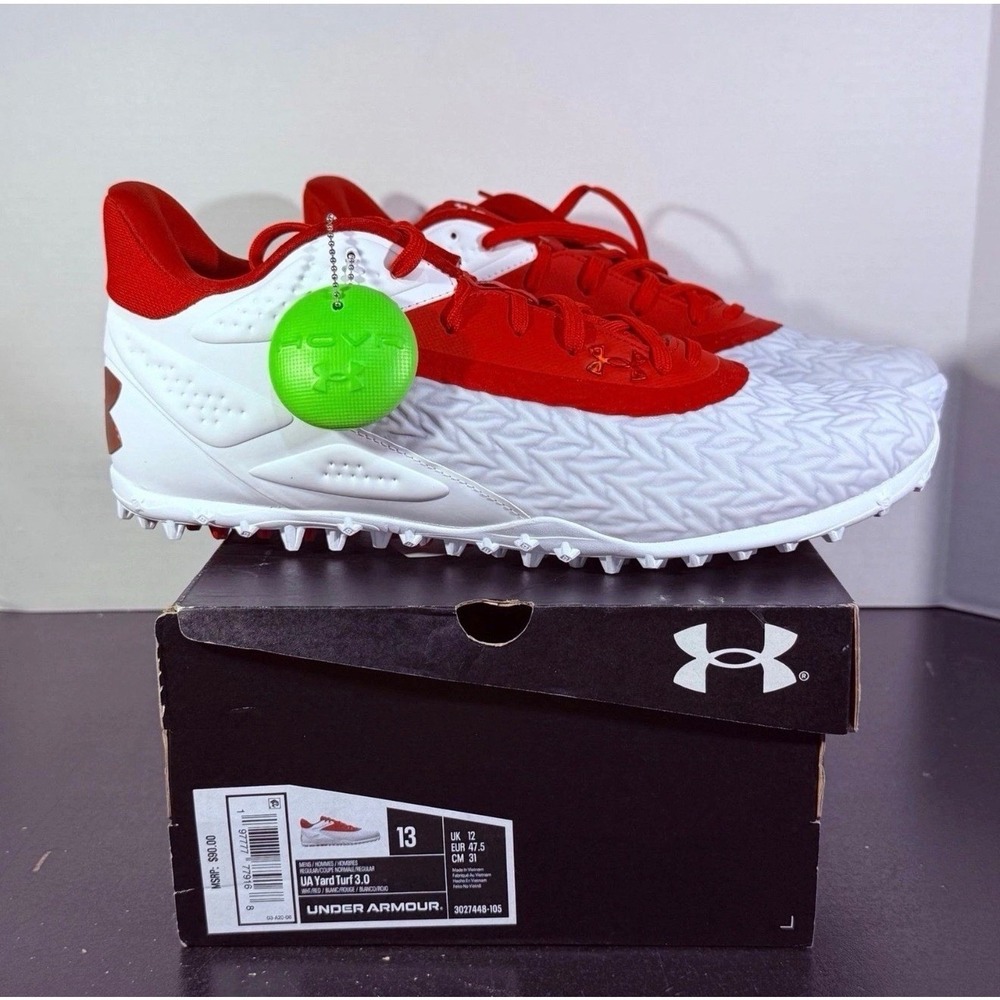 Under Armour UA yard turf 3.0 all-purpose baseball cleats shoes red men's 13 - Picture 1 of 9